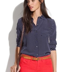 Madewell Dotted Silk Blouse